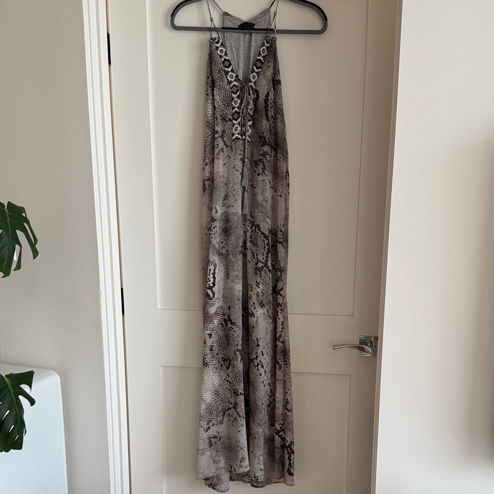 Hale Bob Snake-Print Halter Maxi Dress - Picture 4 of 16